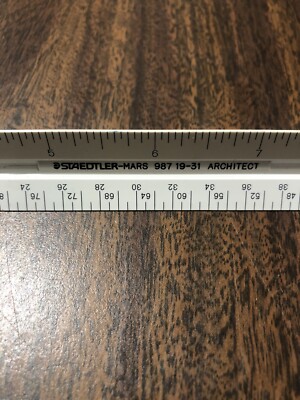 VTG Staedtler-Mars Triangular Ruler Architect 987 19-31 Scale Drafting Engineer