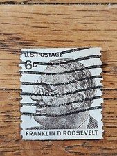 US Stamp Franklin D Roosevelt 6c Used Wave Cancel 1305