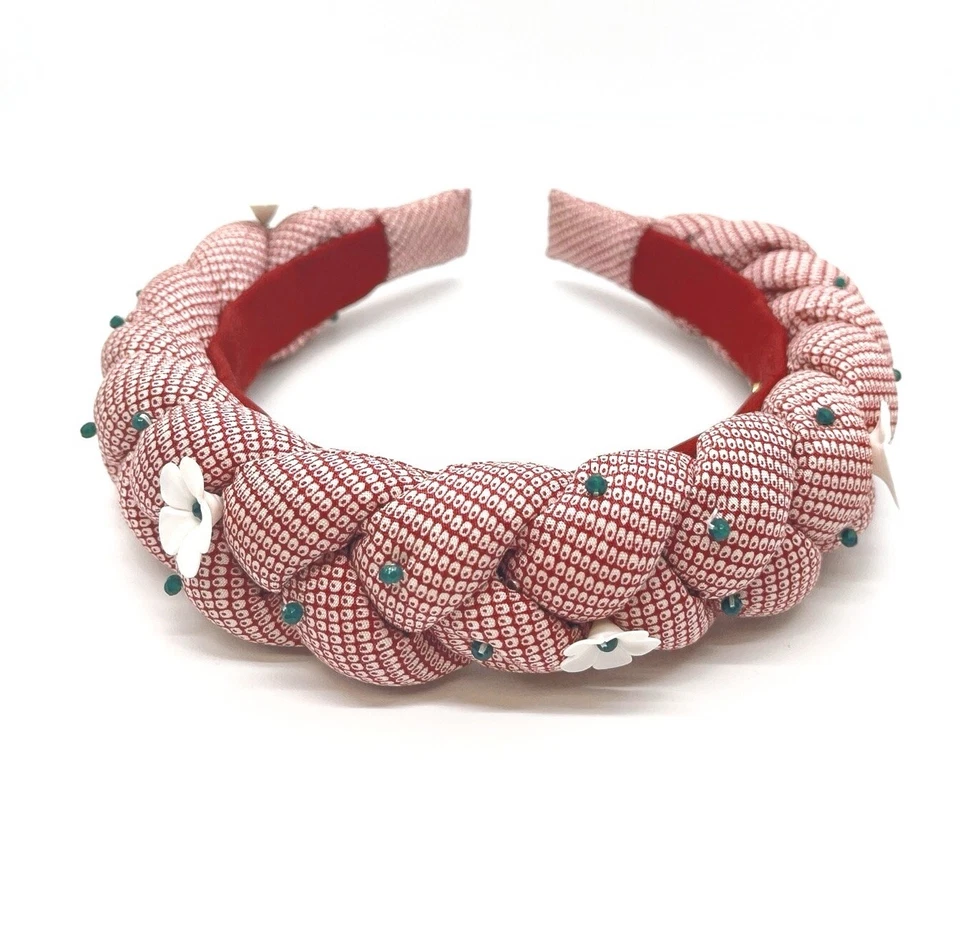 ADIBA 设计师手工红白花朵头带 — 第 3/3 张图片