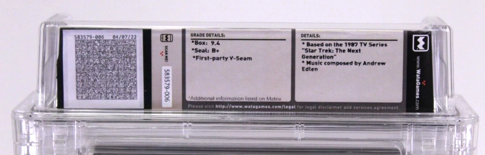 Star Trek The Next Generation Super Nintendo SNES New Sealed WATA VGA CGC 9.4 B+ - Image 3 of 3