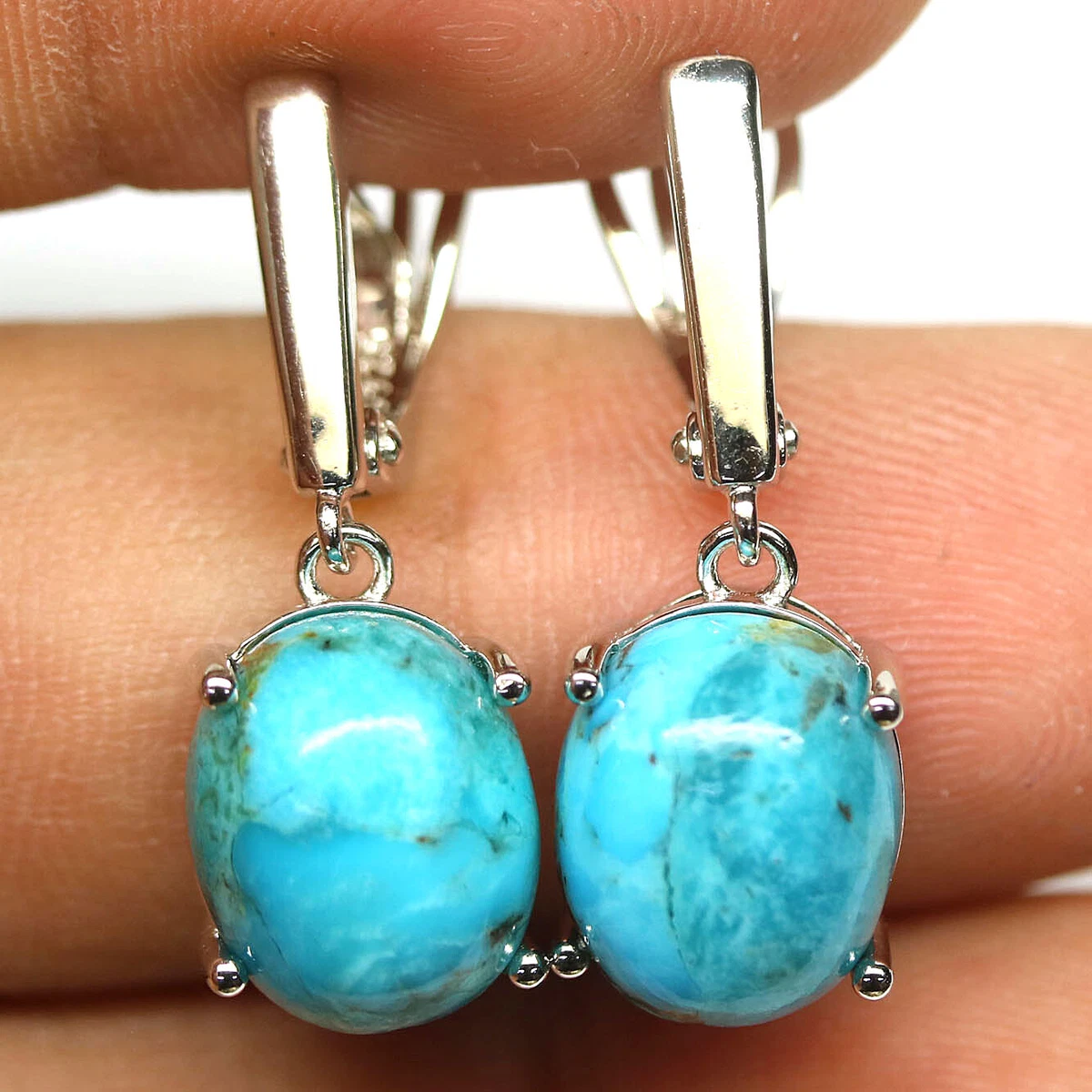 Blue turquoise earrings deals