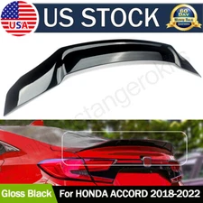 FOR 18-2022 HONDA ACCORD JDM STYLE HIGH KICK GLOSSY BLACK DUCKBILL TRUNK SPOILER