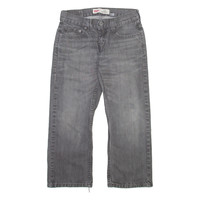LEVI'S 514 Jeans Husky Boys Grey Regular Straight Stone Wash W28 L23