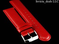 Invicta Lupah Genuine Leather 24mm Red Replacement Strap Authentic Invicta Lupah Genuine Leather 24mm Red Replacement Strap Authentic