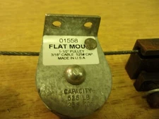 Open Close Door Cable with Flat Mount 1-1/3" Pulley 47" *FREE SHIPPING*