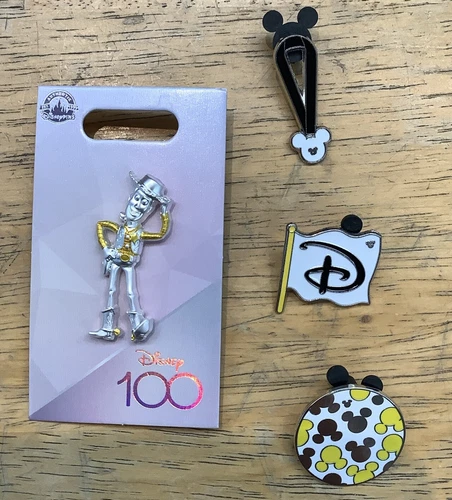 Disney 100 Years of Wonder - D100 - Platinum Woody - Toy Story Pin