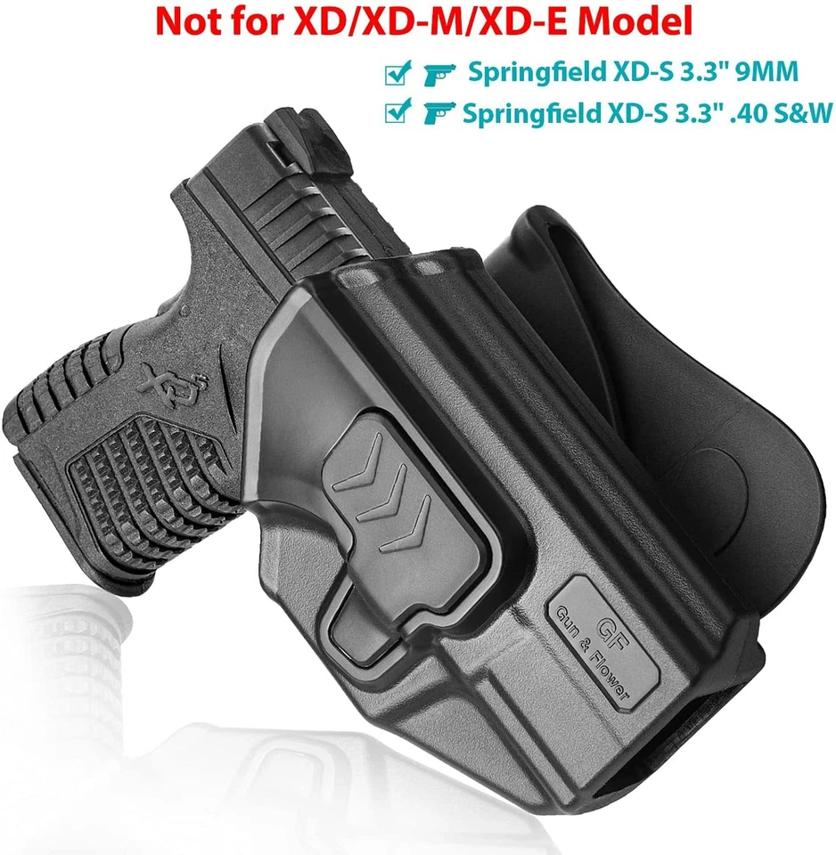 Funda de pistola OWB para paleta Springfield XD-S 3,3"", cinturón, cintura de pistola Molle Foto 2 de 4