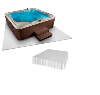 Whirlpool Whirlpool Planschbecken Spa Fußmatten WEISS EVA Premium rutschfest 60x60cm