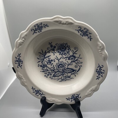 Homer Laughlin Dresden Imperial Blue Soup Bowl- Great Condition scratch 