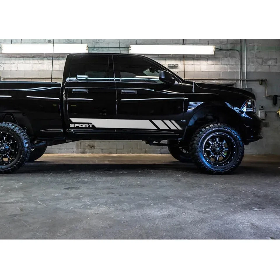 Matte Silver Side Skirt Door Vinyl Decal Sticker Stripe For Jeep Grand Cherokee Foto 4 de 4