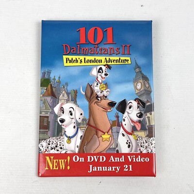 Disney 101 Dalmatians II Patch's London Adventure DVD Movie Promo Pin Button