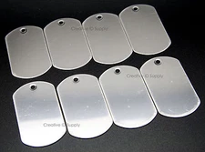 WHOLESALE 10 25 50 100 BLANK STAINLESS STEEL DOG TAG MILITARY SPEC SHINY MATTE