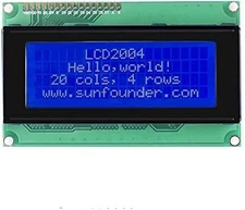 SunFounder LCD2004 Module with 20x4 White Characters on Blue (1Pack) 