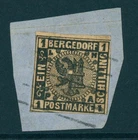 Bergedorf Mi. No. 2 stamped tested Jakubek BPP on luxury letter piece