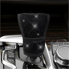 Bling Auto Gear Shift Knob Cover, Rhinestone Glitter Stick Protector for Black