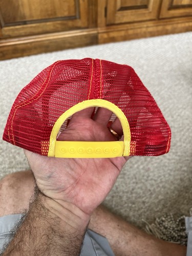 Vintage Made In USA FULL MESH PATCH NEW HOLLAND SNAPBACK TRUCKER/FARM HUT - Bild 3 von 8