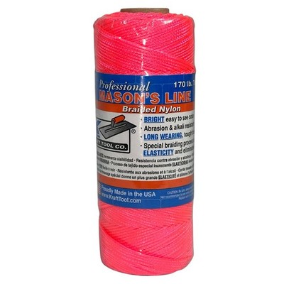 Kraft Tool BC355 Braided Masons Line with 500-Feet 170lb Test Fluorescent Pink