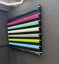 Wall Rack Roll Holder Dispenser 125cm Wide Poles x8 - Vinyl Tints Wrap Textiles