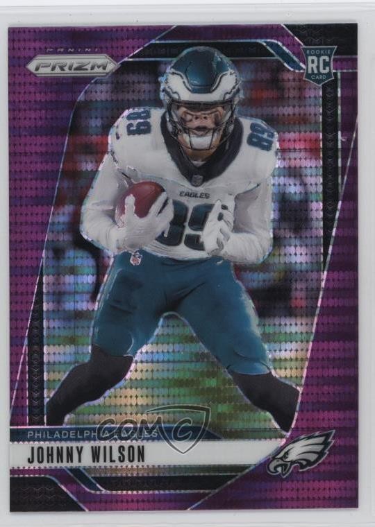 2024 Panini Prizm Rookies Purple Pulsar Prizm Johnny Wilson #355 Rookie RC 19bk
