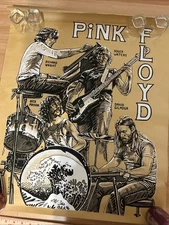 Ultra Rare Pink Floyd Silkscreen Vintage Poster 1979 K. Chillis Classic