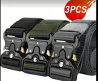3 Quick Release Buckle Military Trouser Belt Camo Army Tactical Webbing Nylon