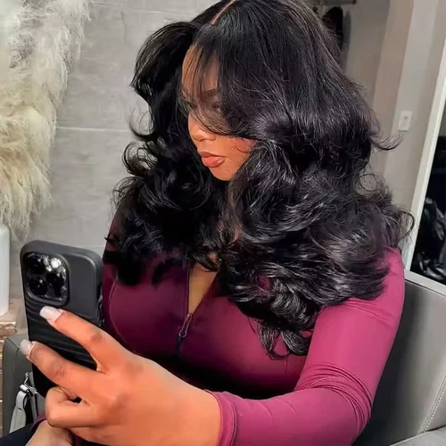 Glueless Wig Body Wave Human Hair Wigs Pre Cut 13x6 HD Lace Frontal Wigs Curly