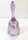 New ListingVintage Fenton 6.75" Hand Painted Floral Glass Bell Flowers Signed C Griffiths