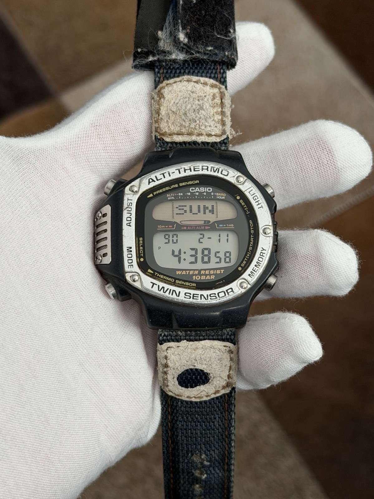 Rare Vintage Casio Pro Trek DPX-410 Alti-Thermo Digital Sports Watch JDM 1990s