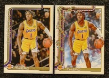 (2) 2025/26 Topps Adou Thiero (RC) #236 Base; #H196 Holiday Base