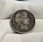 1894 O US Barber Half 50c Fine (Cleaned, Retoned)