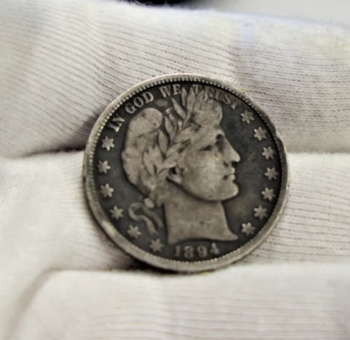 1894 O US Barber Half 50c Fine (Cleaned, Retoned)