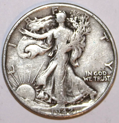 1942-D Walking Liberty Half Dollar - Very Fine - #1088EC