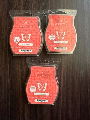 Scentsy Go, Go Mango Lot Of 3 Wax Bars New