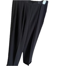 Women  s 8 Black Pleated Front Trousers Pants Career Staple NWT VTG