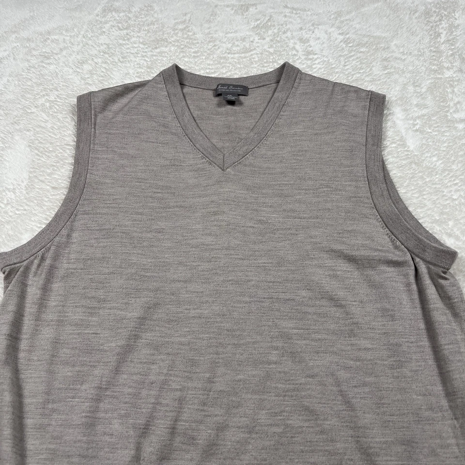 Daniel Cremieux Vest Mens 2XL XXL Gray Extra Fine Merino Wool Sleeveless Light - Image 2 of 4