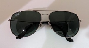 NWOT Vintage Ray-Ban Jr Youth Aviator Sunglasses Gunmetal Grey Frame
