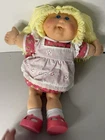 Vintage Cabbage patch Kid Doll Blind Hair Red Dress