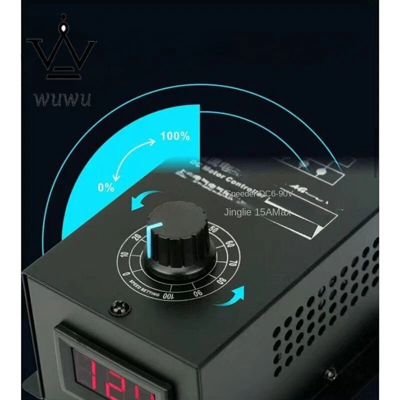  Einstellbarer 15A Modul Reversibler Motor Drehzahlregler Digitalanzeige - Bild 3 von 4