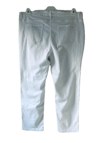 Per Una Roma White Jeans Straight Leg Size 22 reg 30” inside leg - Picture 14 of 16