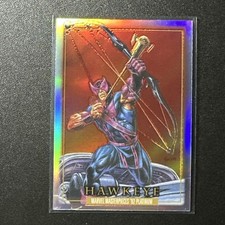 2024 SkyBox Marvel Masterpieces 92 Platinum Rainbow #34 Hawkeye