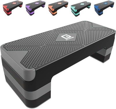 Adjustable Aerobic Stepper for Exercise, Workout Step Platform for Step Up