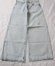 Old Navy Girl's Mid-Rise Super Baggy Wide-Leg Jeans CN6 Stars Size 10 NWT