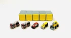 Lot Of 5 Tonka Tinys Miniature Trucks With Garages Construction & Fire Rescue