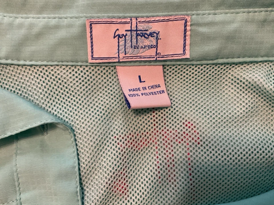 Camisa para mujer Guy Harvey manga larga ventilada pesca abotonada talla grande Foto 3 de 4