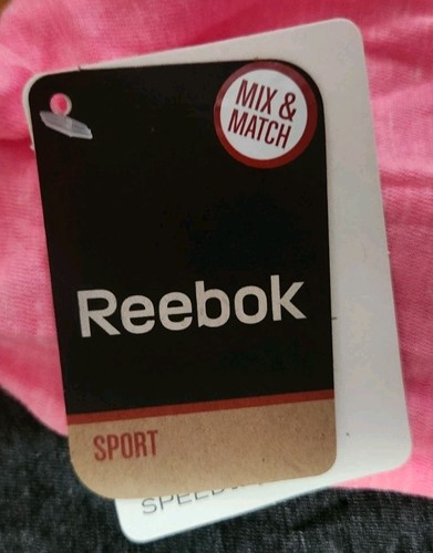 🔥 NWT REEBOK Sport Womens Speedwick Athletic Long Sleeve Shirt Pink Gray Small - Picture 4 of 5