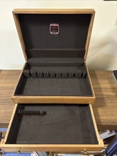 Naken's Sterling Silverware Chest , Dove Tail, Tarnish-Proof Nakens Vintage