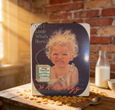 12''x9'' Wooden Vintage Style Kellogg's Corn Flakes Sign...Made/USA...Ships Free!