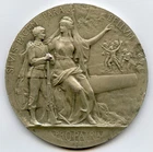 France Patria Military Preparation Silver Art Medal by Grandhomme 50mm 61.5gr !!