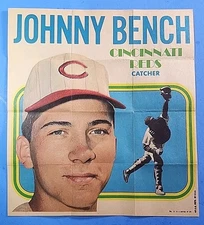 1970 TOPPS POSTERS #11 JOHNNY BENCH NICE!!