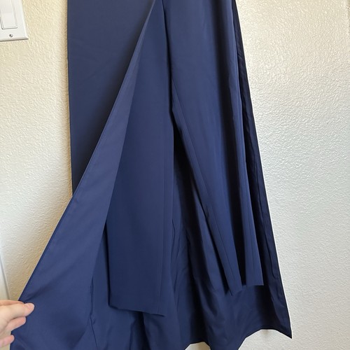 NWT Kay Unger Dress Jumpsuit Midnight Davina Crepe Walk Thru Sleeveless Stretch - Picture 4 of 13